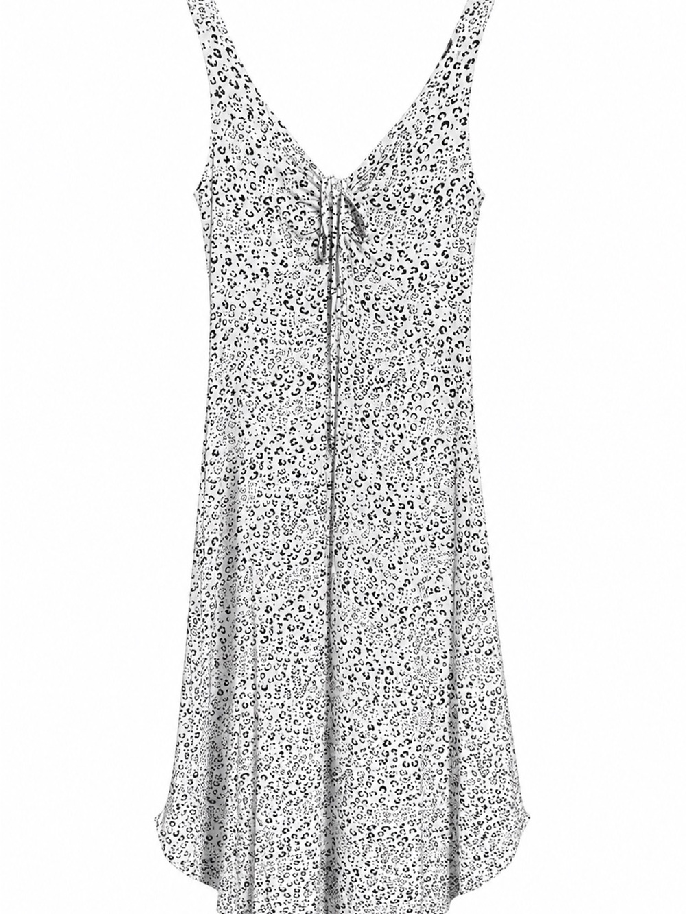 Z Supply Leopard Print Slip Dress - White/Black